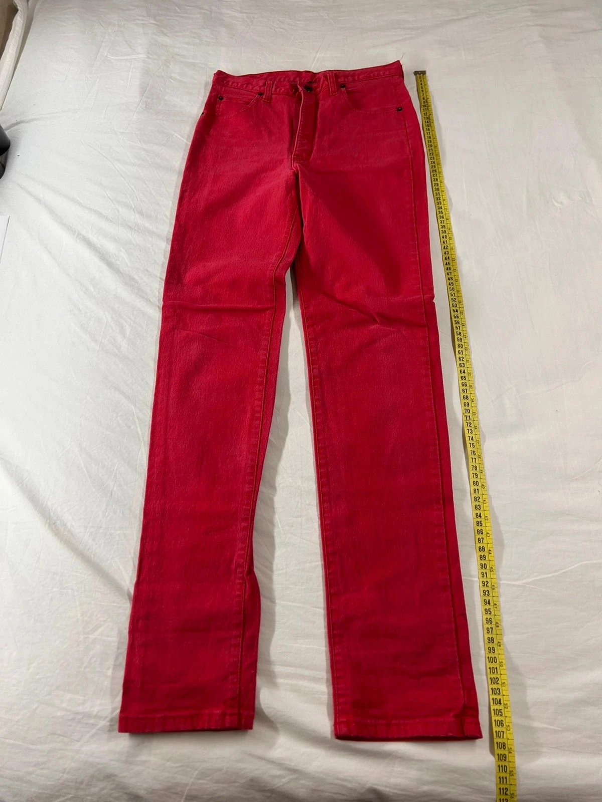 Jean rouge taille haute vintage